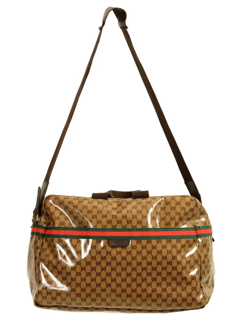 Gucci Men's GG Crystal Web Duffle Gym Weekender Travel Extra Large Bag - Picture 1 of 11